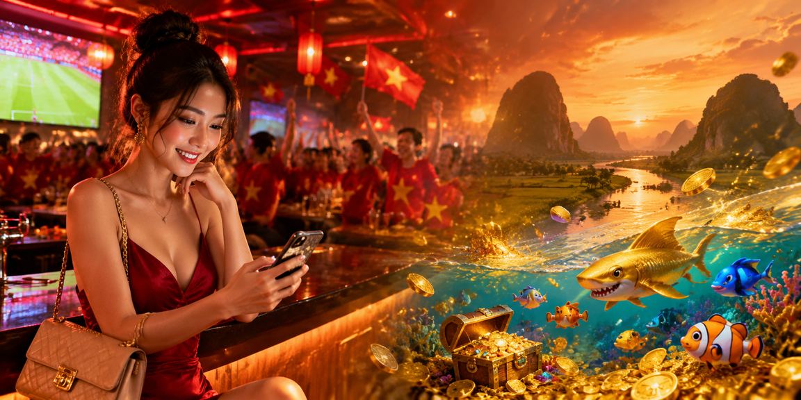 Người dùng trải nghiệm casino trên điện thoại di động giữa khung cảnh lễ hội Ninh Bình